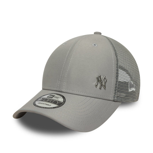 New York Yankees MLB Flawless 9Forty Trucker Grey Official Team Hat Sports Fan Cap
