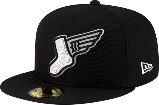 Chicago White Sox New Era 2025 City Connect Team Color 59FIFTY Fitted Hat -Black Official Team Hat Sports Fan Cap