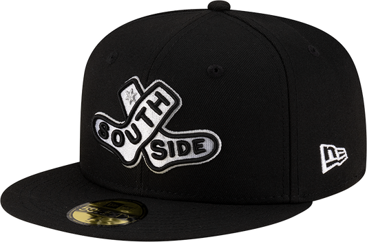 Chicago White Sox New Era 2025 City Connect Batting Practice Team Color 59FIFTY Fitted Hat -Black Official Team Hat Sports Fan Cap