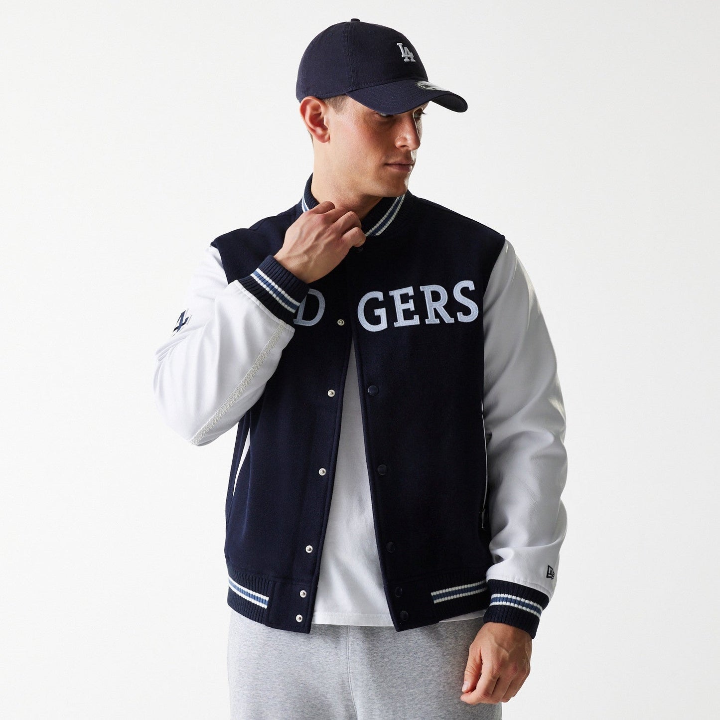 Los Angeles Dodgers MLB Wordmark Varsity Jacket New Era Official Sports Fan Gear
