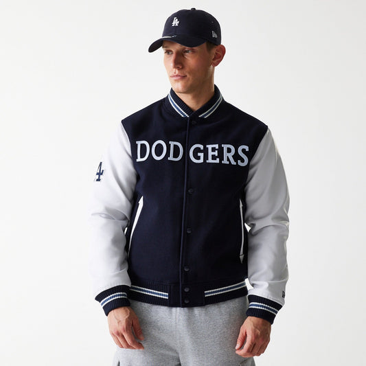 Los Angeles Dodgers MLB Wordmark Varsity Jacket New Era Official Sports Fan Gear