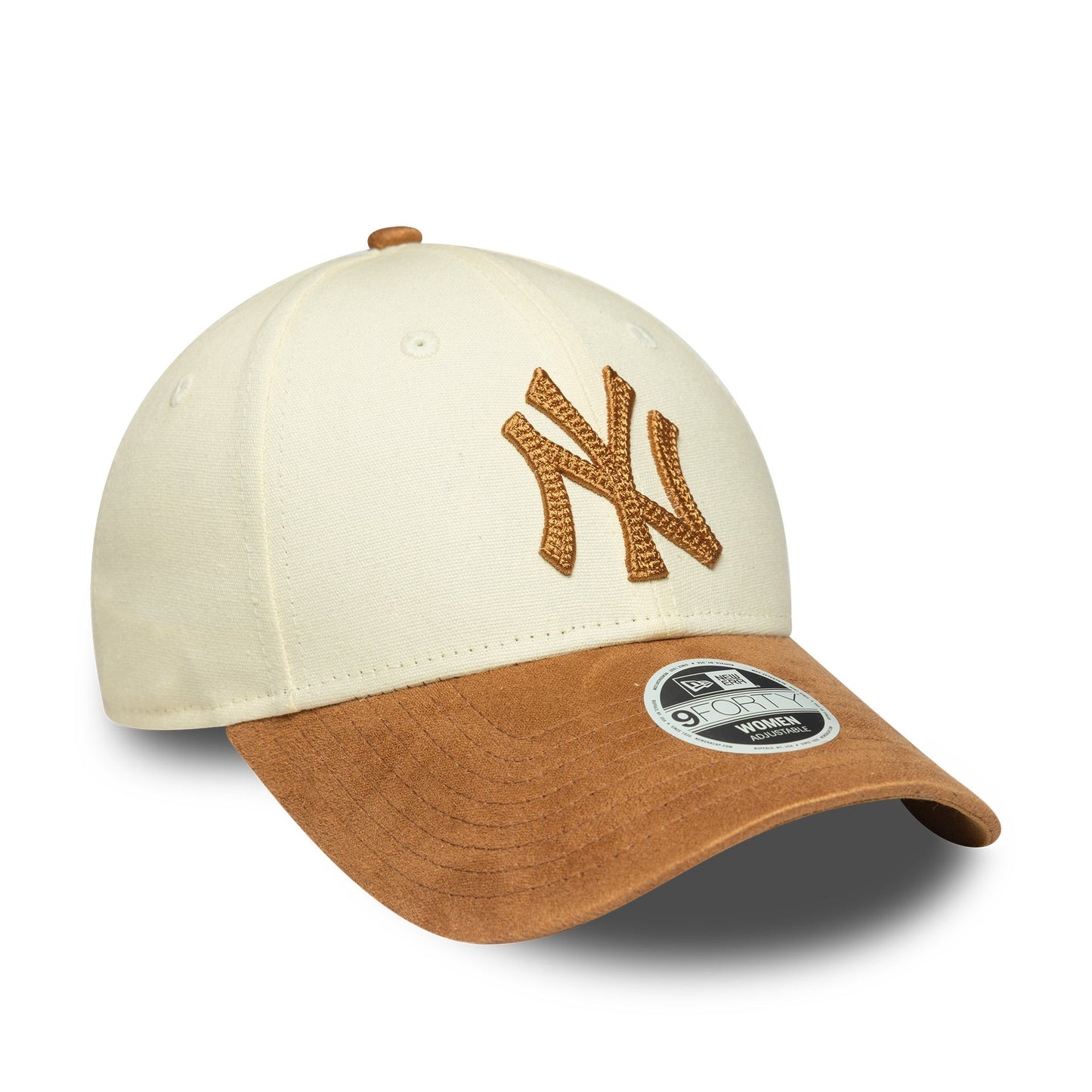 New York Yankees Womens Faux Suede MLB 9FORTY Strapback New Era LTC/CAM Official Team Hat Sports Fan Cap