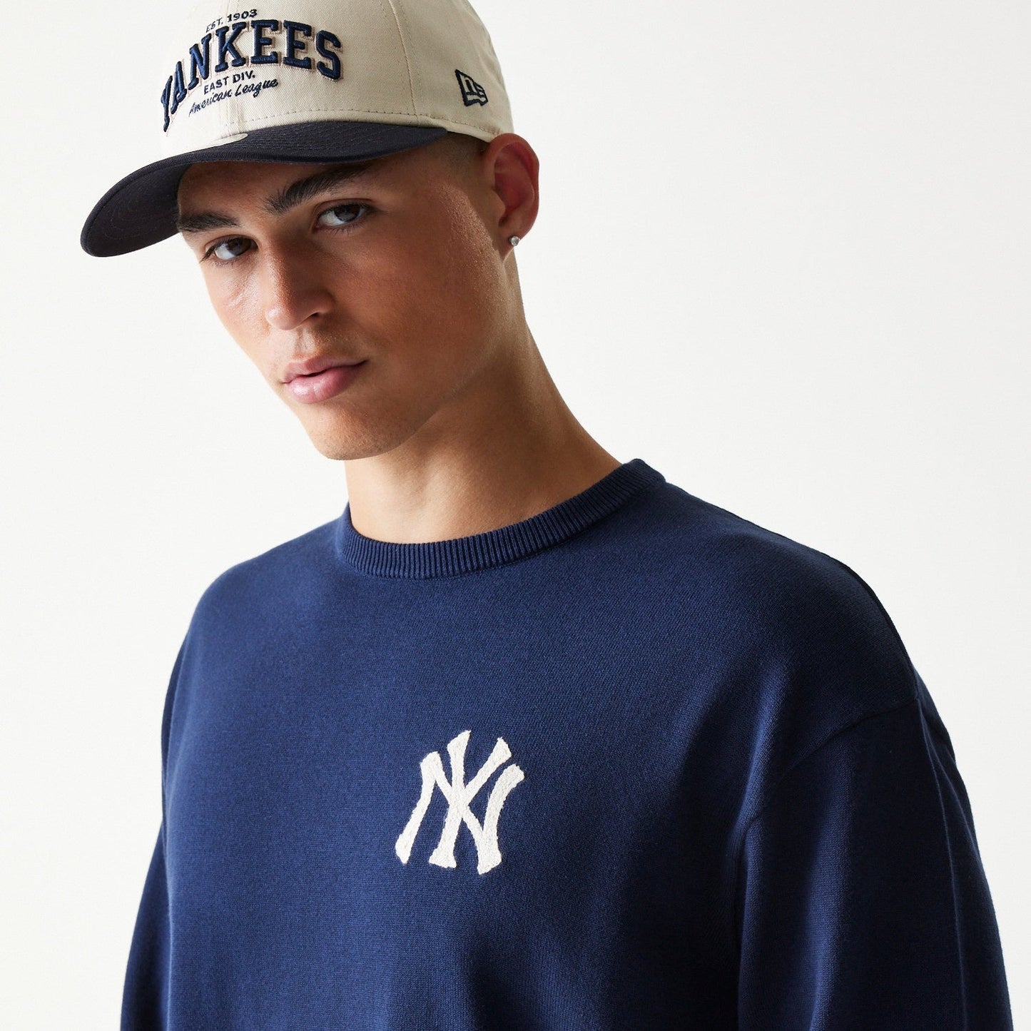 MLB Essential Knit Sweater New York Yankees Navy Official Sports Fan Gear