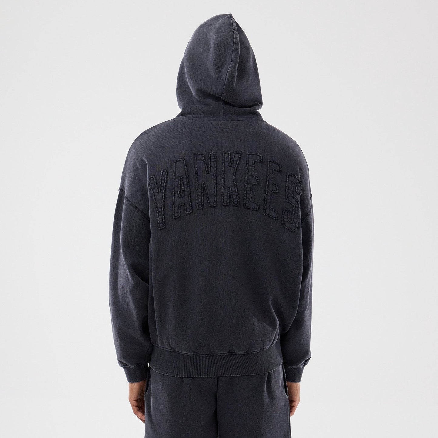 MLB Washed Full Zip Hoodie New York Yankees Black Official Sports Fan Gear
