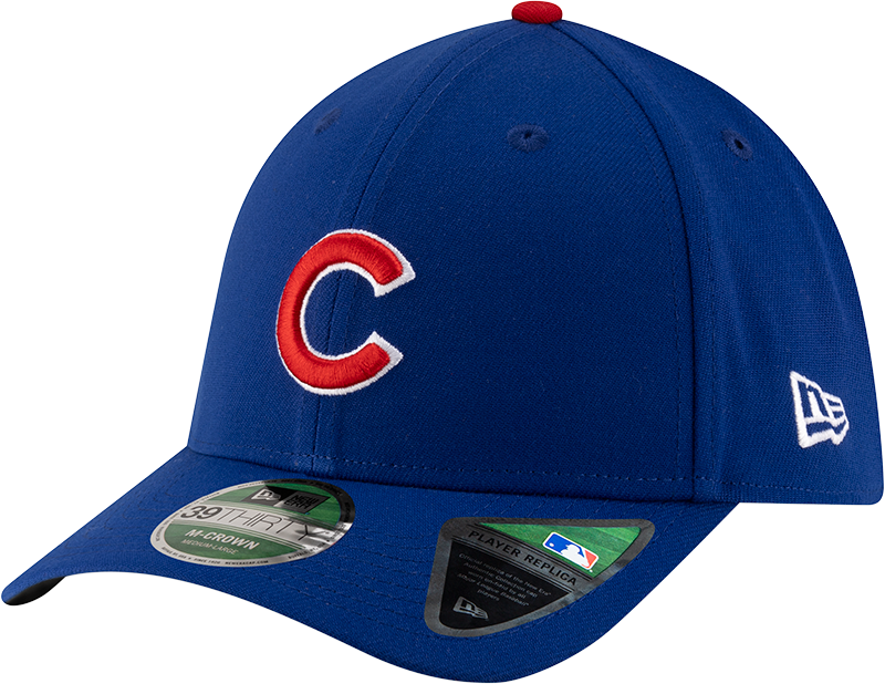 Chicago Cubs New Era M-Crown 39Thirty Player Replica Blue Flex Fit Hat Official Team Hat Sports Fan Cap