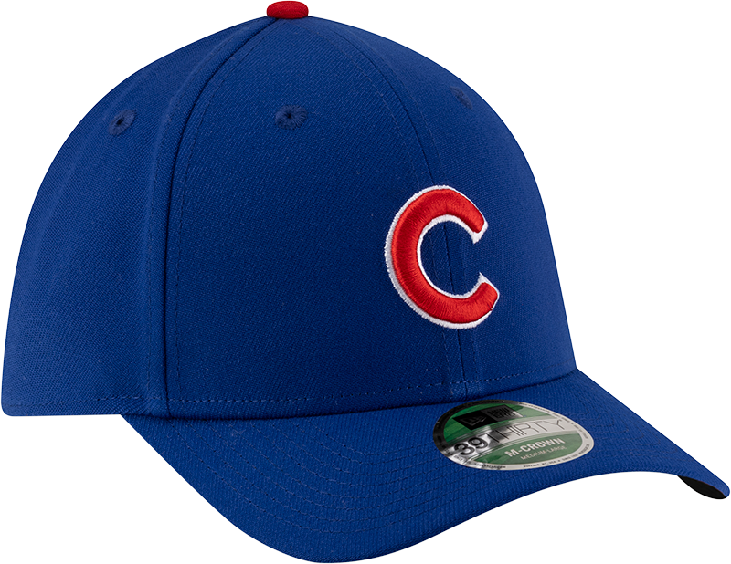 Chicago Cubs New Era M-Crown 39Thirty Player Replica Blue Flex Fit Hat Official Team Hat Sports Fan Cap