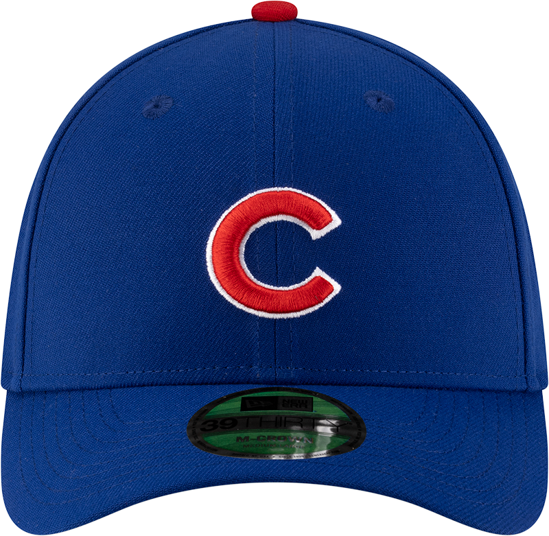 Chicago Cubs New Era M-Crown 39Thirty Player Replica Blue Flex Fit Hat Official Team Hat Sports Fan Cap