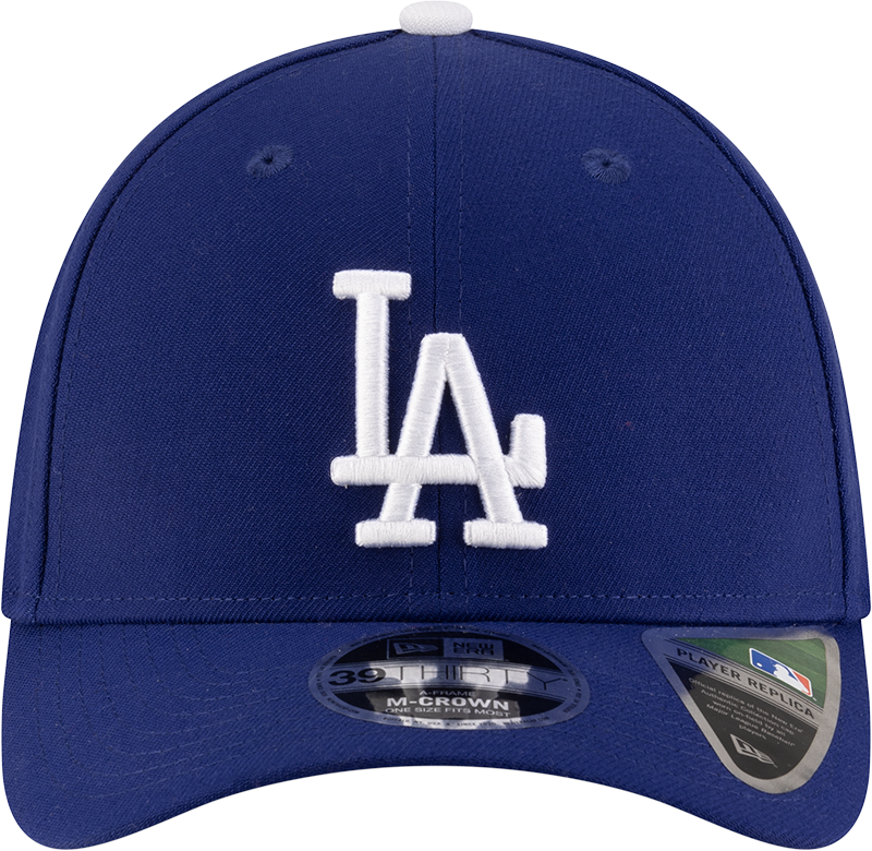 Los Angeles Dodgers New Era M-Crown 39Thirty Player Replica Blue Flex Fit Hat Official Team Hat Sports Fan Cap