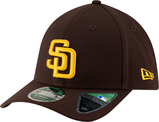 San Diego Padres New Era M-Crown Player Replica 39Thirty Brown Flex Fit Hat Official Team Hat Sports Fan Cap