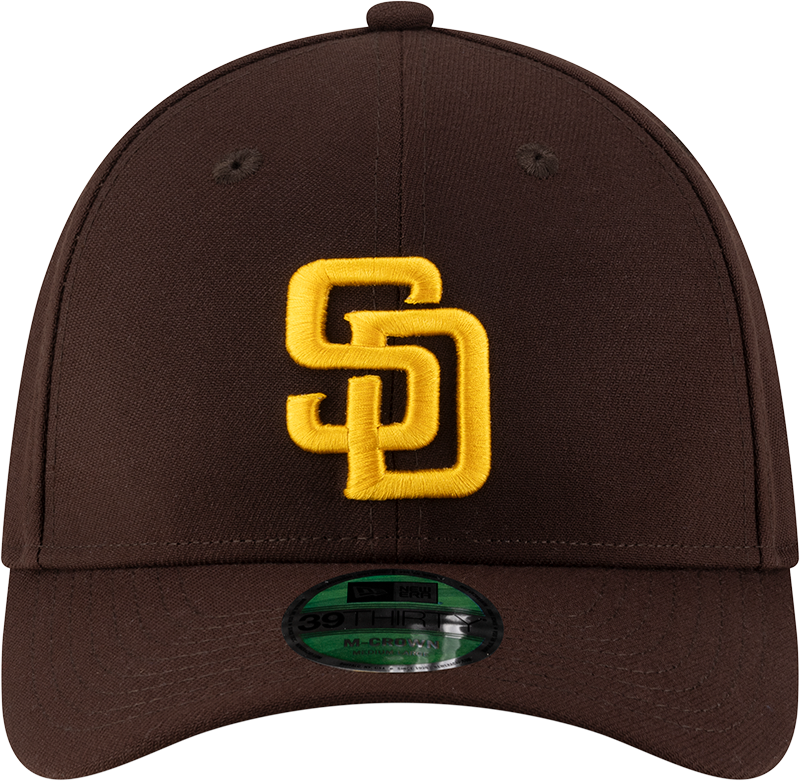 San Diego Padres New Era M-Crown Player Replica 39Thirty Brown Flex Fit Hat Official Team Hat Sports Fan Cap