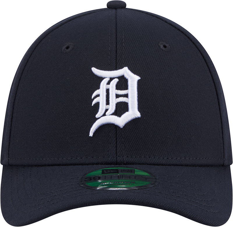 Detroit Tigers New Era M-Crown Player Replica 39Thirty Navy Flex Fit Hat Official Team Hat Sports Fan Cap