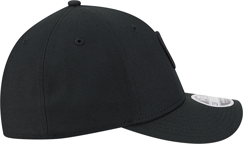 Chicago Cubs New Era M-Crown 39Thirty Black Tonal Flex Fit Hat Official Team Hat Sports Fan Cap