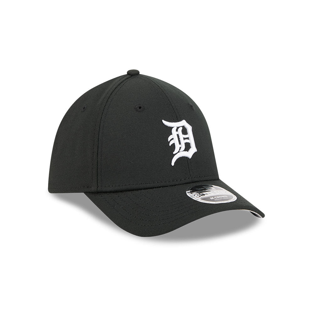 Detroit Tigers M-Crown 39Thirty Black/White Flex Fit Hat Official Team Hat Sports Fan Cap