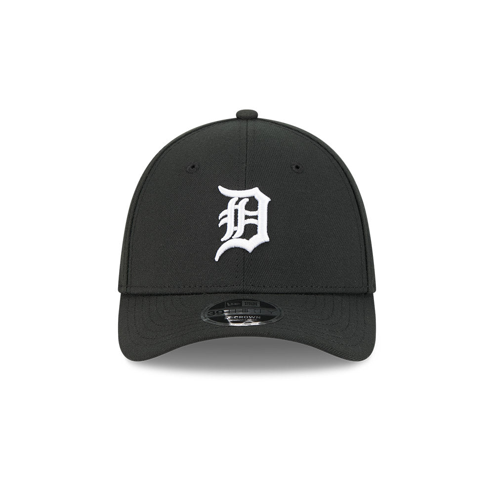 Detroit Tigers M-Crown 39Thirty Black/White Flex Fit Hat Official Team Hat Sports Fan Cap