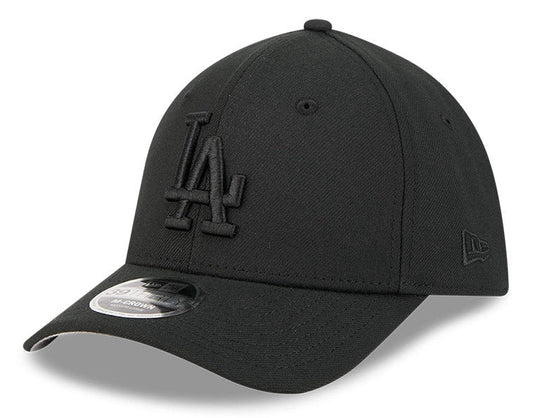 Los Angeles Dodgers M-Crown 39Thirty Tonal Black Flex Fit Hat Official Team Hat Sports Fan Cap