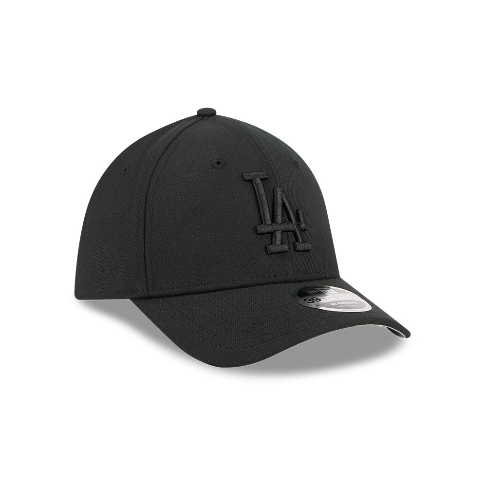 Los Angeles Dodgers M-Crown 39Thirty Tonal Black Flex Fit Hat Official Team Hat Sports Fan Cap