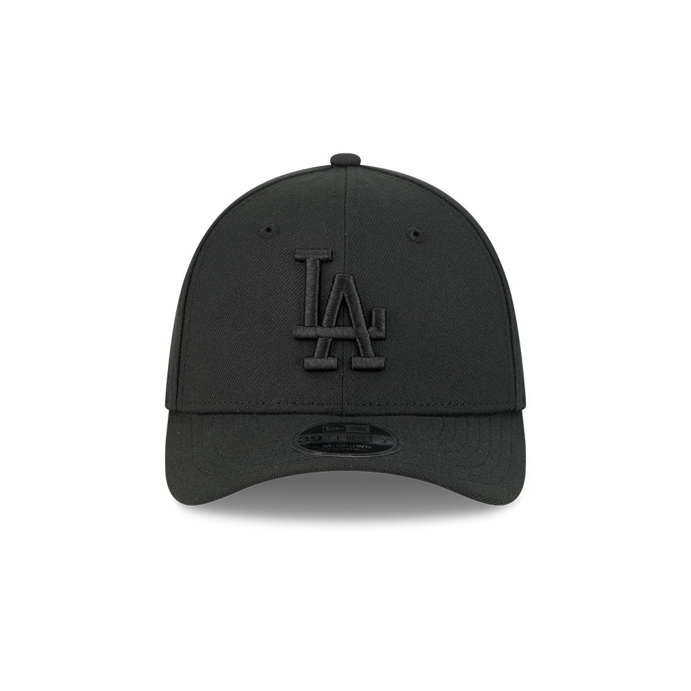 Los Angeles Dodgers M-Crown 39Thirty Tonal Black Flex Fit Hat Official Team Hat Sports Fan Cap