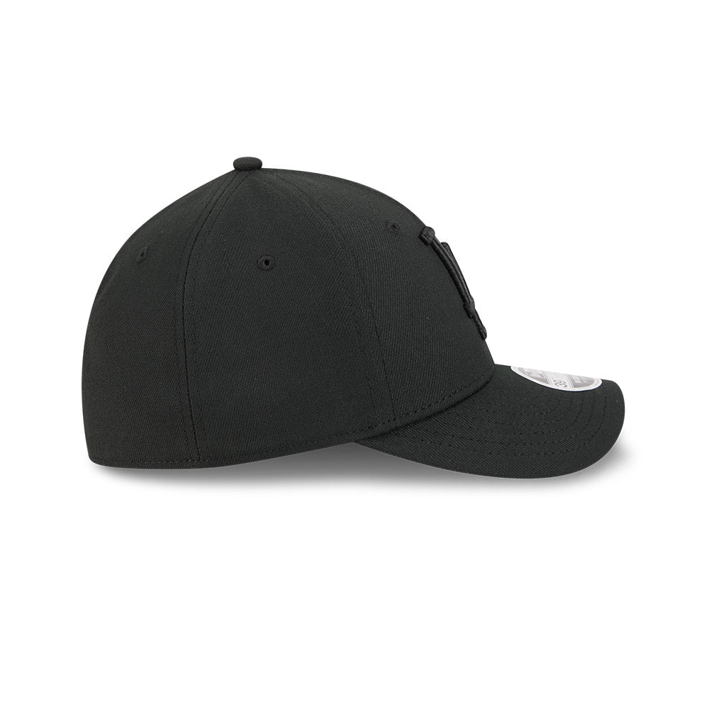Los Angeles Dodgers M-Crown 39Thirty Tonal Black Flex Fit Hat Official Team Hat Sports Fan Cap