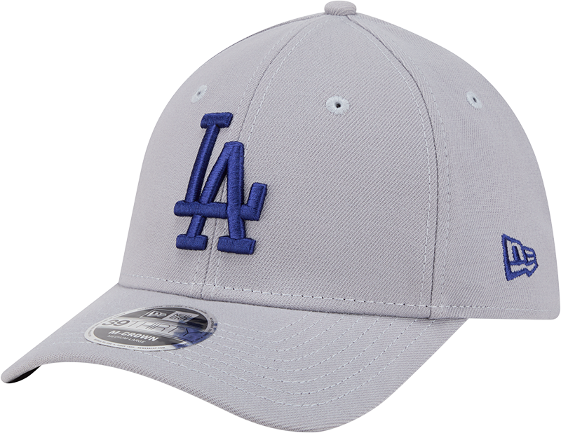 Los Angeles Dodgers New Era M-Crown 39Thirty Gray Flex Fit Hat Official Team Hat Sports Fan Cap