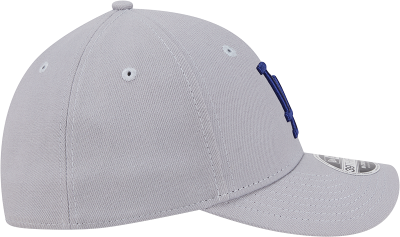 Los Angeles Dodgers New Era M-Crown 39Thirty Gray Flex Fit Hat Official Team Hat Sports Fan Cap