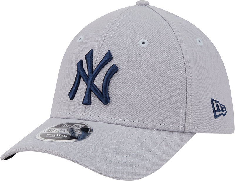 New York Yankees New Era M-Crown 39Thirty Gray Flex Fit Hat Official Team Hat Sports Fan Cap