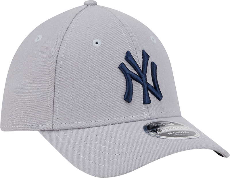 New York Yankees New Era M-Crown 39Thirty Gray Flex Fit Hat Official Team Hat Sports Fan Cap