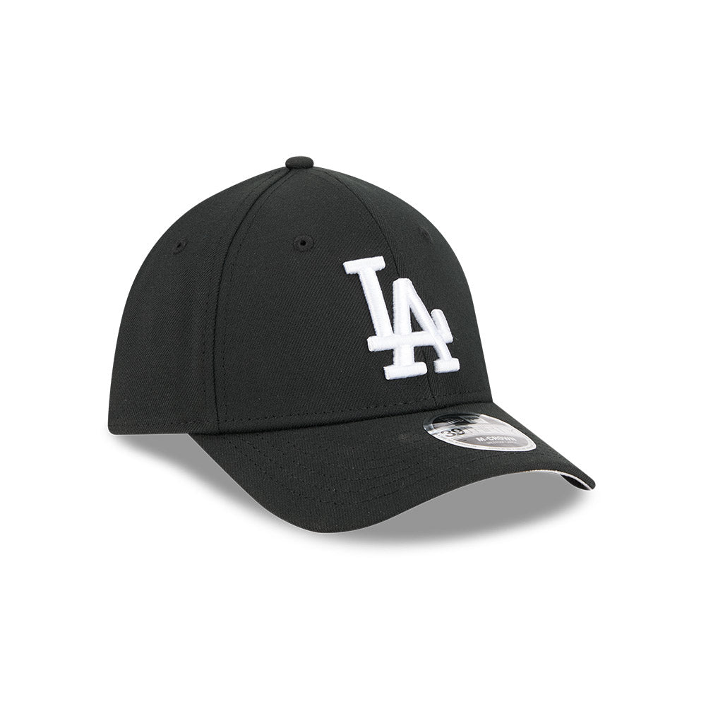 Los Angeles Dodgers M-Crown 39Thirty Black/White Flex Fit Hat Official Team Hat Sports Fan Cap