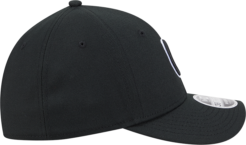 Chicago Cubs New Era M-Crown 39Thirty Black/White Flex Fit Hat Official Team Hat Sports Fan Cap