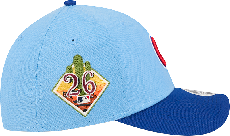 Chicago Cubs New Era 2026 Spring Training M-Crown 39Thirty Player Replica Blue Flex Fit Hat Official Team Hat Sports Fan Cap