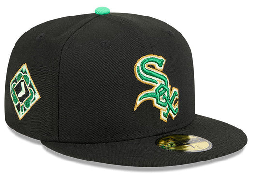 Men's Chicago White Sox New Era Black 2026 St. Patrick's Day Authentic Collection On-Field 59FIFTY Fitted Hat Official Team Hat Sports Fan Cap