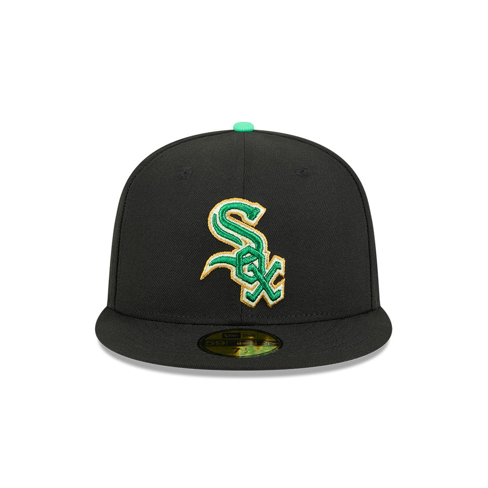 Men's Chicago White Sox New Era Black 2026 St. Patrick's Day Authentic Collection On-Field 59FIFTY Fitted Hat Official Team Hat Sports Fan Cap