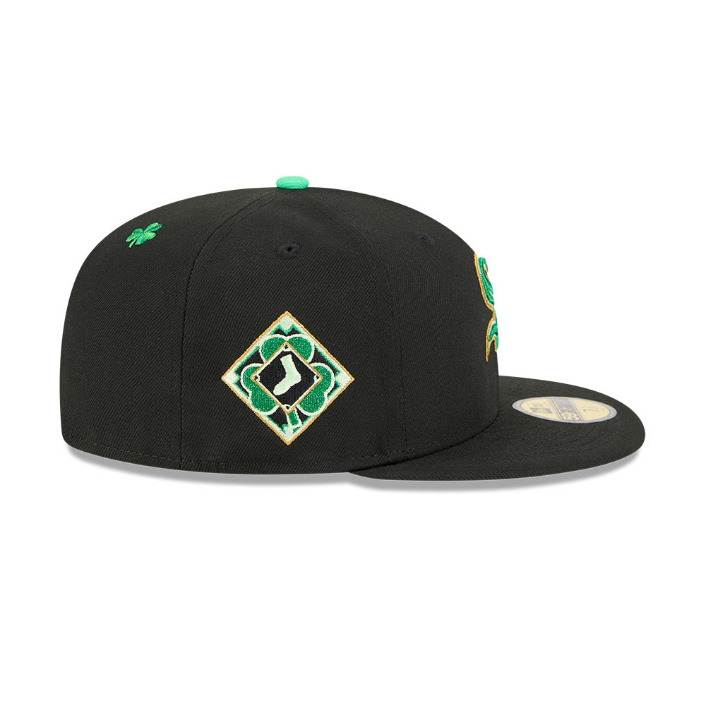 Men's Chicago White Sox New Era Black 2026 St. Patrick's Day Authentic Collection On-Field 59FIFTY Fitted Hat Official Team Hat Sports Fan Cap