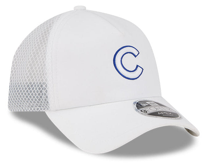 Chicago Cubs New Era 2026 Batting Practice 9Forty APEX "C" Logo Snap Adjustable Hat-White Official Team Hat Sports Fan Cap
