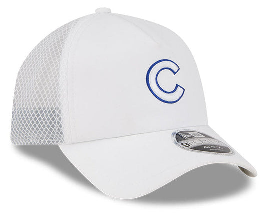 Chicago Cubs New Era 2026 Batting Practice 9Forty APEX "C" Logo Snap Adjustable Hat-White Official Team Hat Sports Fan Cap