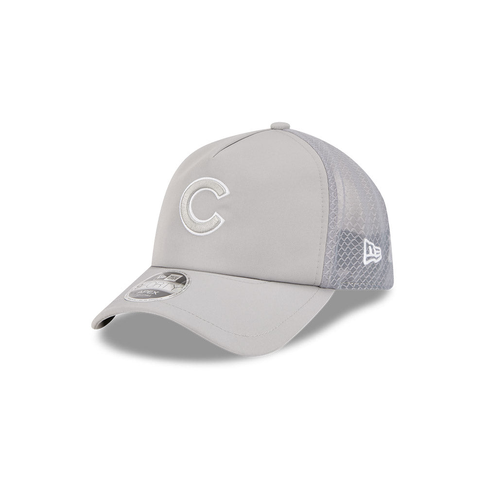Chicago Cubs New Era 2026 Batting Practice 9Forty APEX "C" Logo Snap Adjustable Hat-Grey Official Team Hat Sports Fan Cap