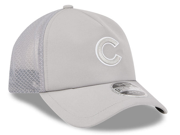 Chicago Cubs New Era 2026 Batting Practice 9Forty APEX "C" Logo Snap Adjustable Hat-Grey Official Team Hat Sports Fan Cap