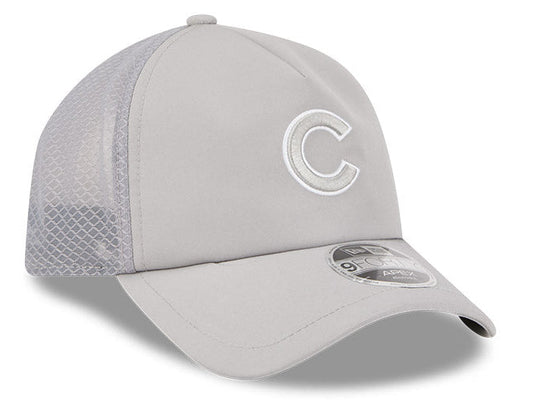 Chicago Cubs New Era 2026 Batting Practice 9Forty APEX "C" Logo Snap Adjustable Hat-Grey Official Team Hat Sports Fan Cap