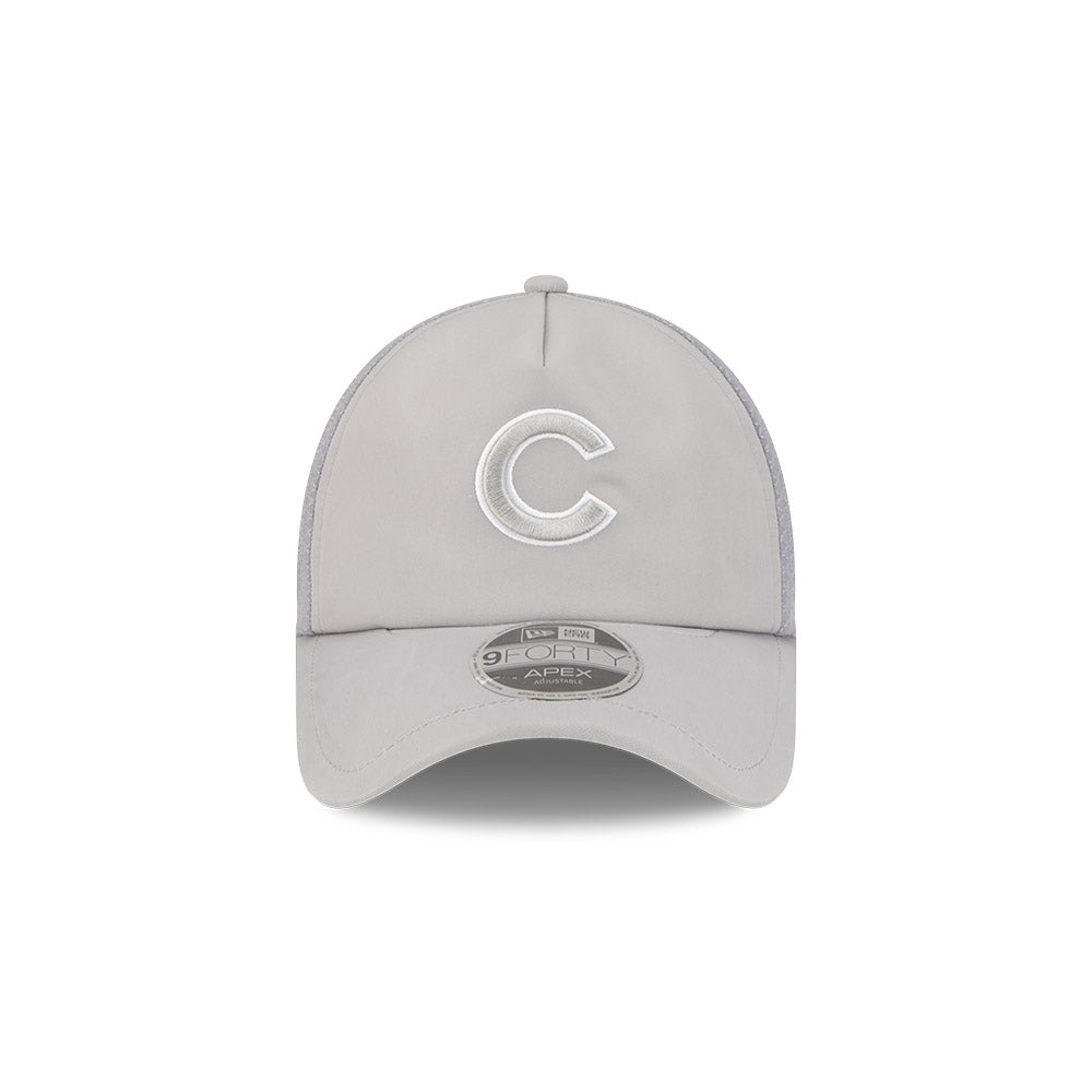 Chicago Cubs New Era 2026 Batting Practice 9Forty APEX "C" Logo Snap Adjustable Hat-Grey Official Team Hat Sports Fan Cap