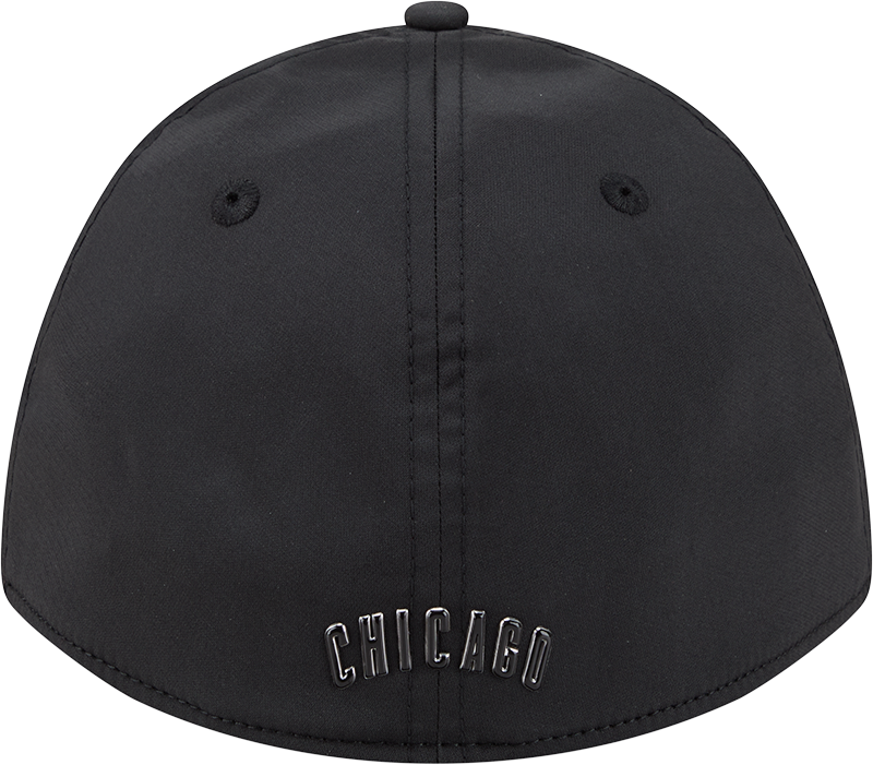 Chicago Cubs New Era M-Crown 39Thirty Metallic Black Performance Flex Fit Hat-Crawling Bear Official Team Hat Sports Fan Cap