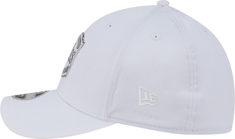 Chicago Cubs New Era M-Crown 39Thirty Alternate 2 Metallic White Performance Flex Fit Hat Official Team Hat Sports Fan Cap