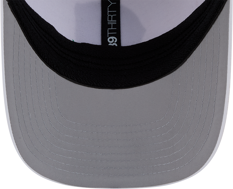 Chicago Cubs New Era M-Crown 39Thirty Alternate 2 Metallic White Performance Flex Fit Hat Official Team Hat Sports Fan Cap