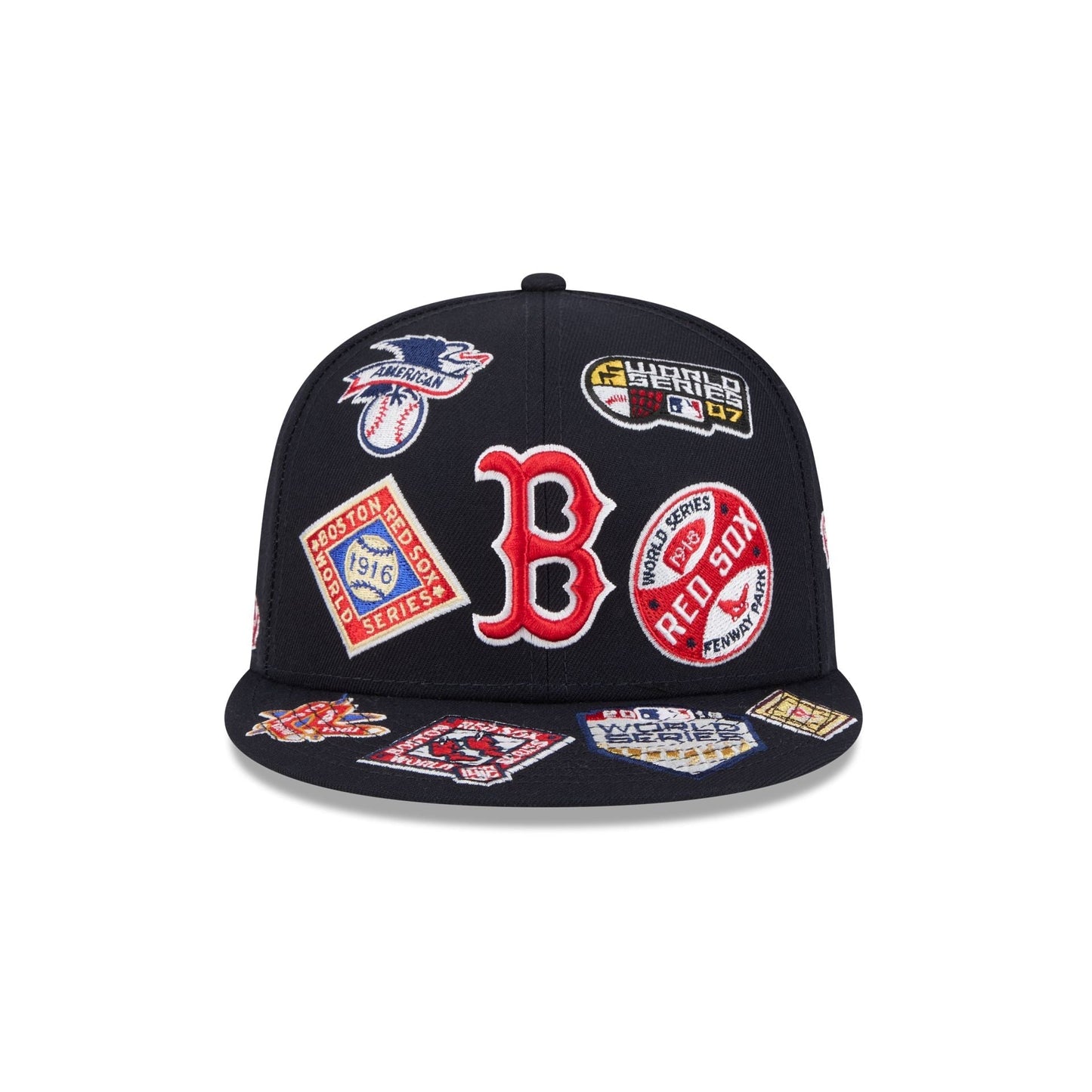 Boston Red Sox MLB All Over Patch 59FIFTY New Era Official Team Hat Sports Fan Cap