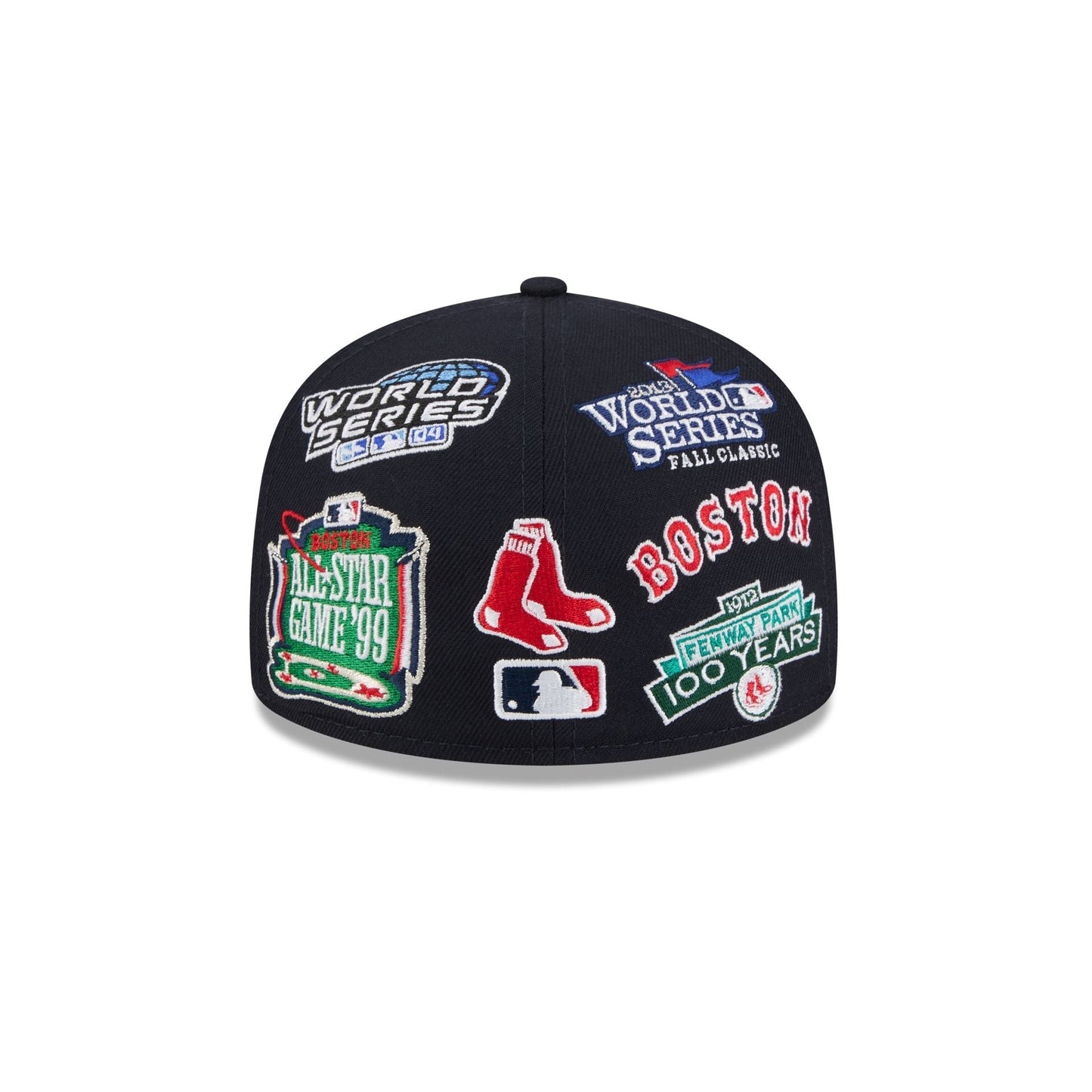 Boston Red Sox MLB All Over Patch 59FIFTY New Era Official Team Hat Sports Fan Cap