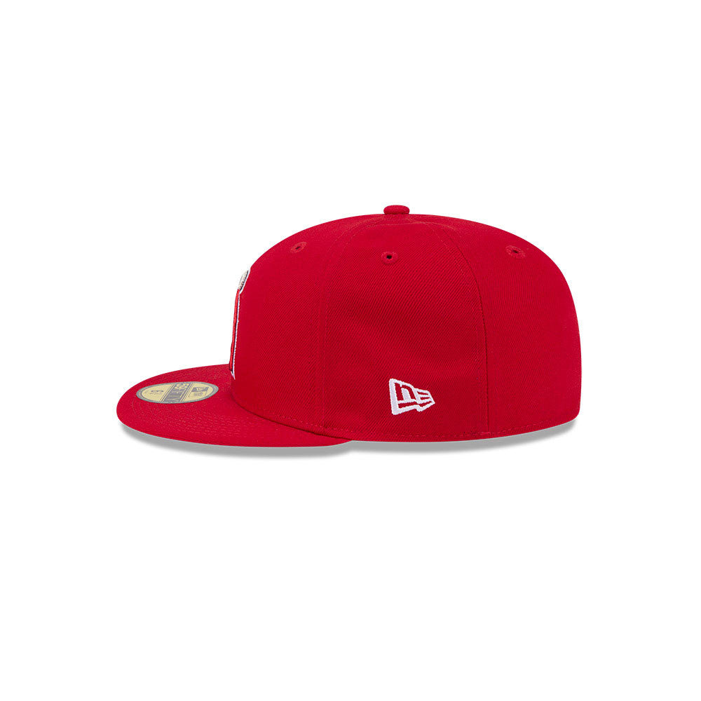 Anaheim Angels MLB Hidden Hit 59FIFTY Fitted New Era Red Official Team Hat Sports Fan Cap