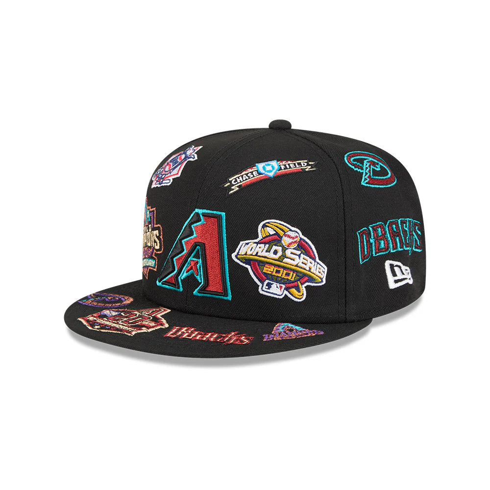 Arizona Diamondbacks MLB All Over Patch 59FIFTY Fitted New Era Official Team Hat Sports Fan Cap