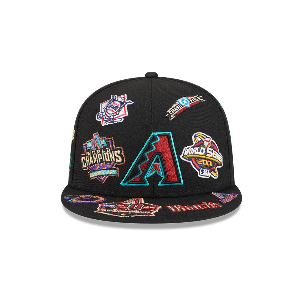 Arizona Diamondbacks MLB All Over Patch 59FIFTY Fitted New Era Official Team Hat Sports Fan Cap