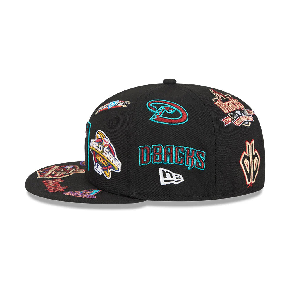 Arizona Diamondbacks MLB All Over Patch 59FIFTY Fitted New Era Official Team Hat Sports Fan Cap