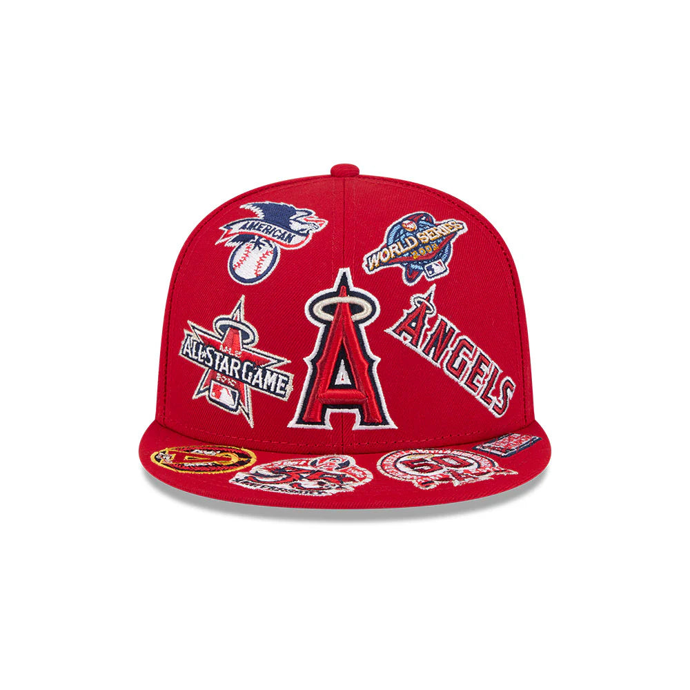 Anaheim Angels MLB All Over Patch 59FIFTY Fitted New Era Official Team Hat Sports Fan Cap