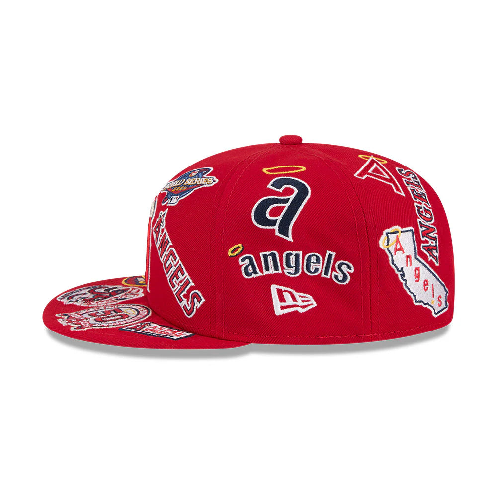 Anaheim Angels MLB All Over Patch 59FIFTY Fitted New Era Official Team Hat Sports Fan Cap