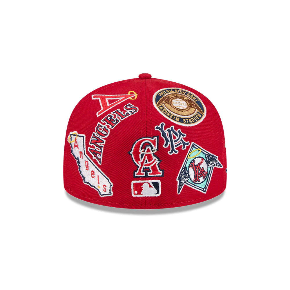 Anaheim Angels MLB All Over Patch 59FIFTY Fitted New Era Official Team Hat Sports Fan Cap